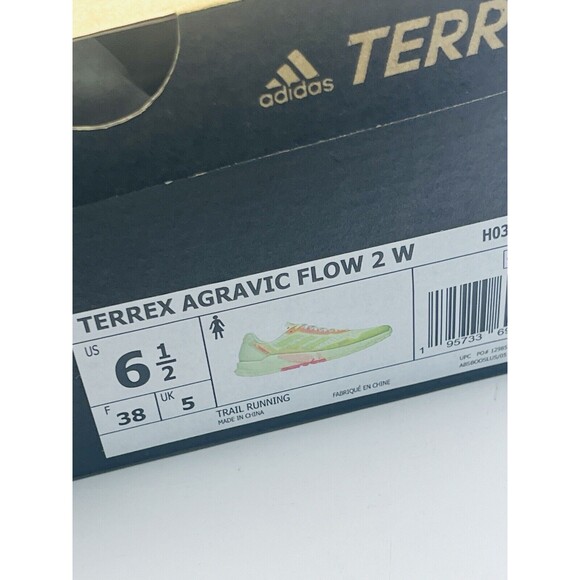 Adidas Women’s Terrex Agravic Flow 2 Trail Running Shoes Pulse Lime Turbo Sz 6.5 - Picture 4 of 5